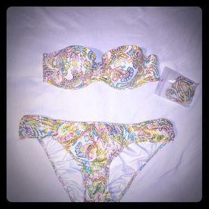 Victoria's Secret Floral Paisley Bikini Set NEW